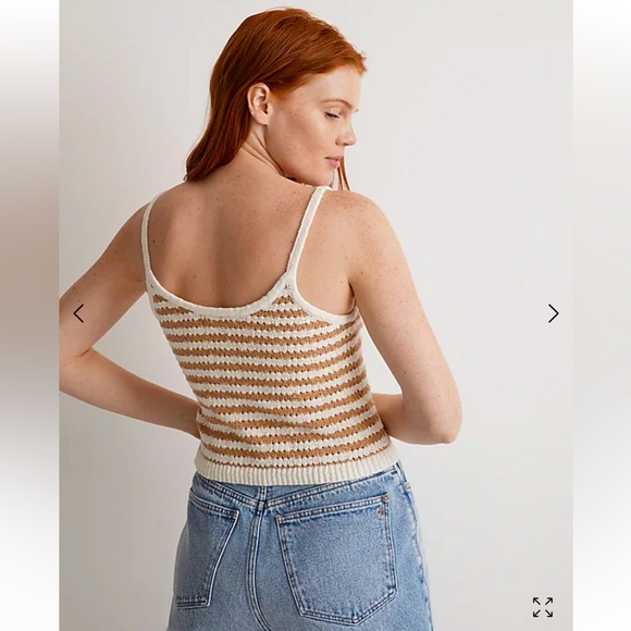 Madewell Open Knit Striped Open-Stitch Sweater Tank! NWT! - Picture 7 of 13